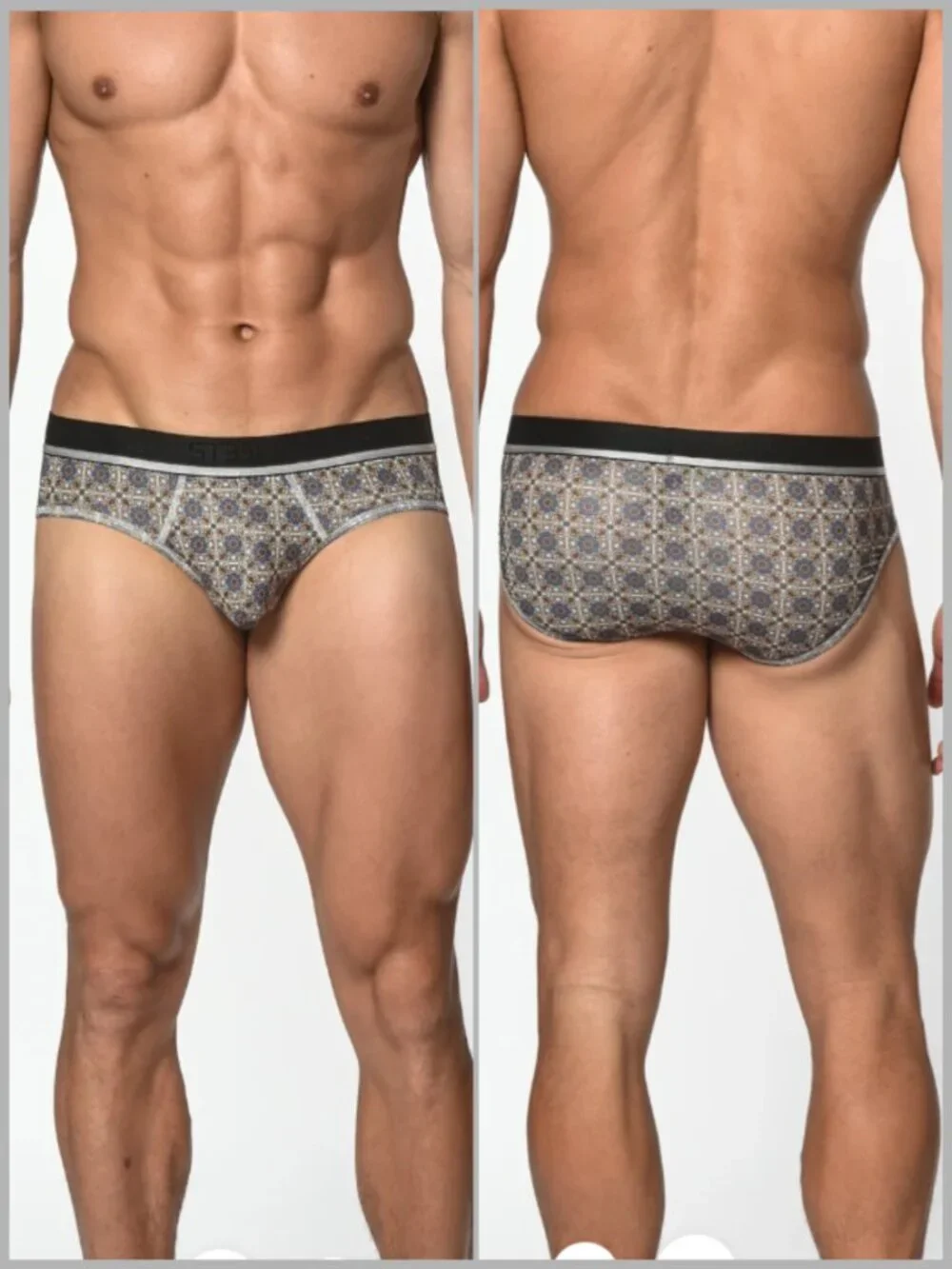 ST33LE - Low Rise Briefs - Ochre Medallion (M)